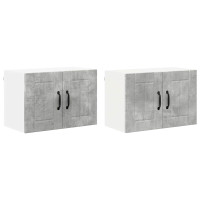 Produktbild för Väggskåp LUCCA 2 pcs Betonggrå 60 x 31 x 40 cm Konstruerat trä