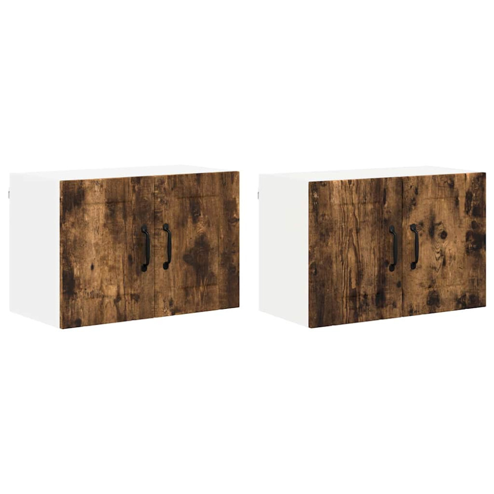 Produktbild för Väggskåp LUCCA 2 pcs Rökt ek 60 x 31 x 40 cm Konstruerat trä