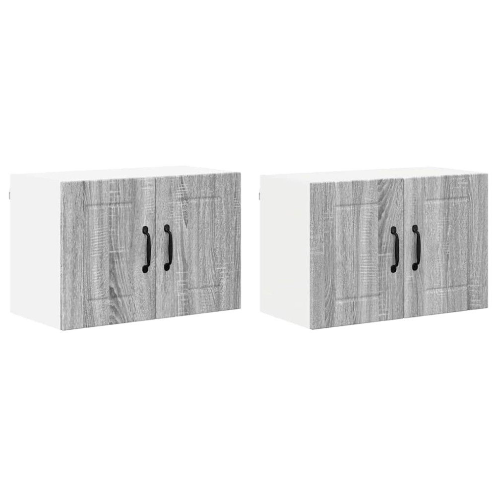 Produktbild för Väggskåp LUCCA 2 pcs Grå sonoma-ek 60 x 31 x 40 cm
