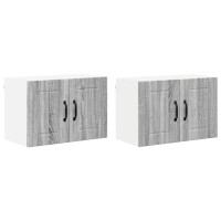 Produktbild för Väggskåp LUCCA 2 pcs Grå sonoma-ek 60 x 31 x 40 cm