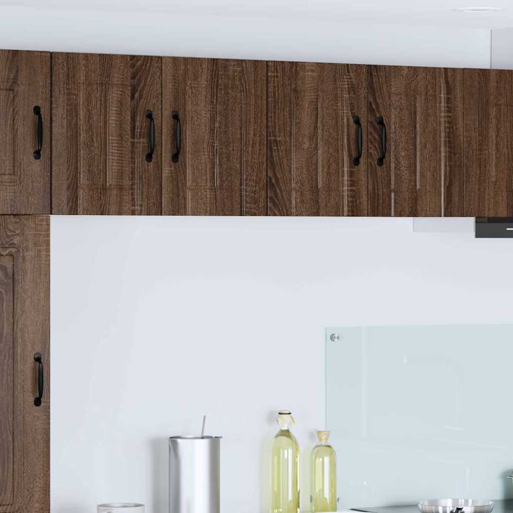 Produktbild för Väggskåp LUCCA 2 pcs Brun ek 60 x 31 x 40 cm Konstruerat trä