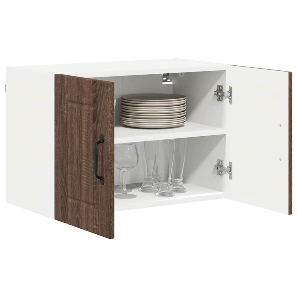 Produktbild för Väggskåp LUCCA 2 pcs Brun ek 60 x 31 x 40 cm Konstruerat trä