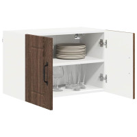 Produktbild för Väggskåp LUCCA 2 pcs Brun ek 60 x 31 x 40 cm Konstruerat trä
