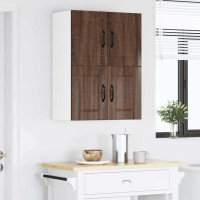 Produktbild för Väggskåp LUCCA 2 pcs Brun ek 60 x 31 x 40 cm Konstruerat trä