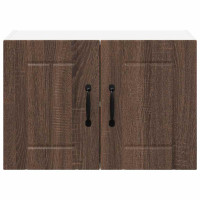 Produktbild för Väggskåp LUCCA 2 pcs Brun ek 60 x 31 x 40 cm Konstruerat trä