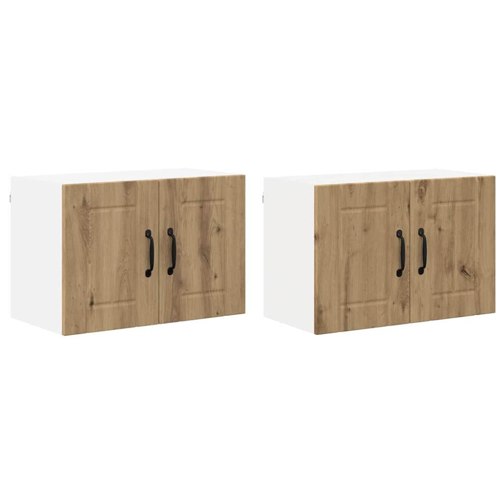 Produktbild för Väggskåp LUCCA 2 pcs Artisan-ek 60 x 31 x 40 cm Konstruerat trä