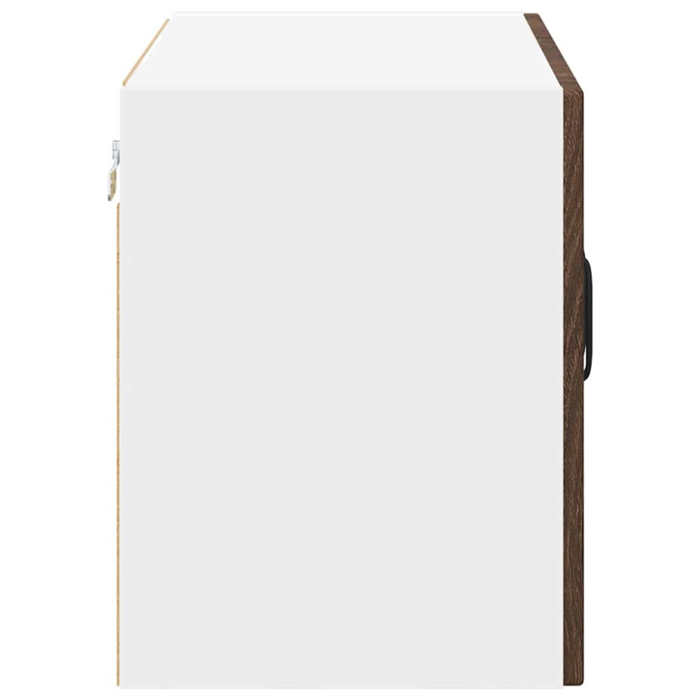 Produktbild för Väggglasförråd LUCCA 2 pcs Brun ek 60 x 31 x 40 cm