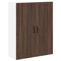 Produktbild för Väggskåp LUCCA Brun ek 80 x 31 x 100 cm Konstruerat trä