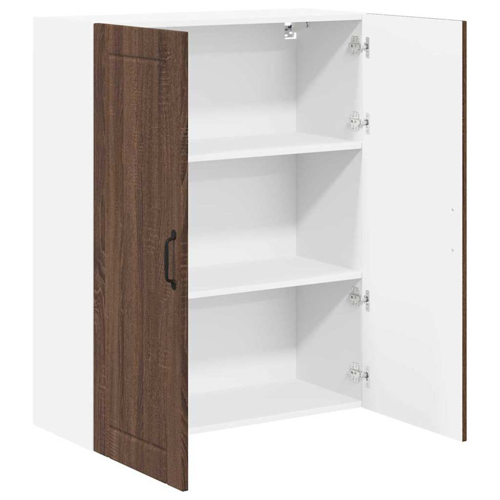 Produktbild för Väggskåp LUCCA Brun ek 80 x 31 x 100 cm Konstruerat trä