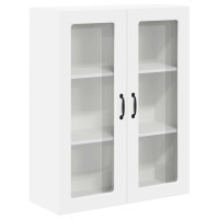 Produktbild för Väggglasförråd LUCCA Vit 80 x 31 x 100 cm Konstruerat trä