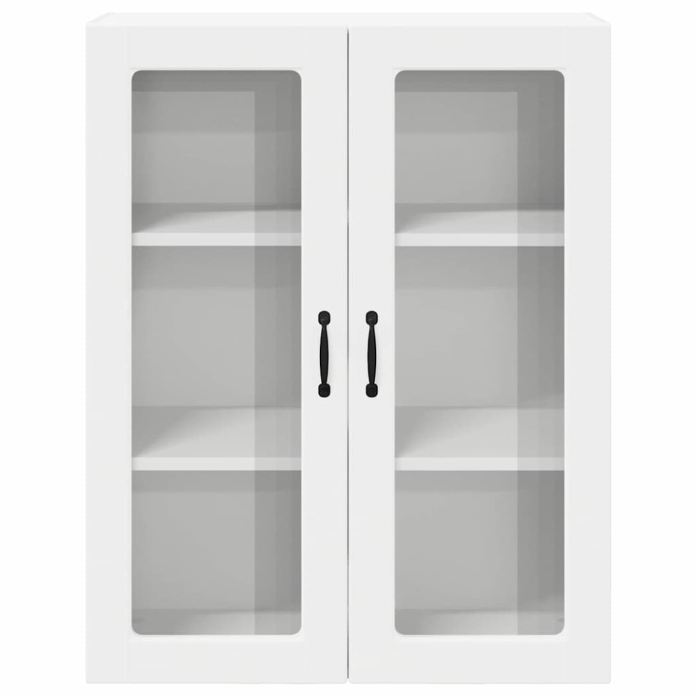 Produktbild för Väggglasförråd LUCCA Vit 80 x 31 x 100 cm Konstruerat trä