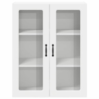 Produktbild för Väggglasförråd LUCCA Vit 80 x 31 x 100 cm Konstruerat trä