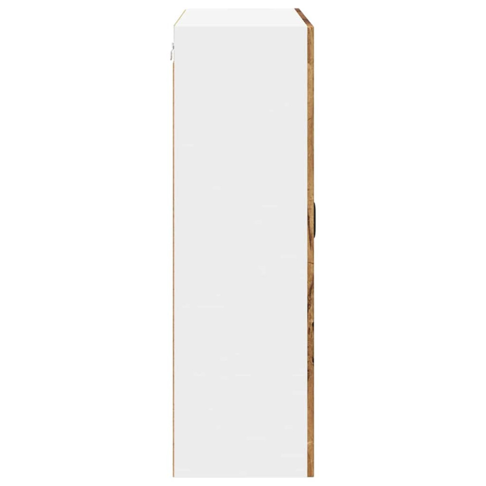 Produktbild för Väggglasförråd LUCCA Gammalt trä 80 x 31 x 100 cm