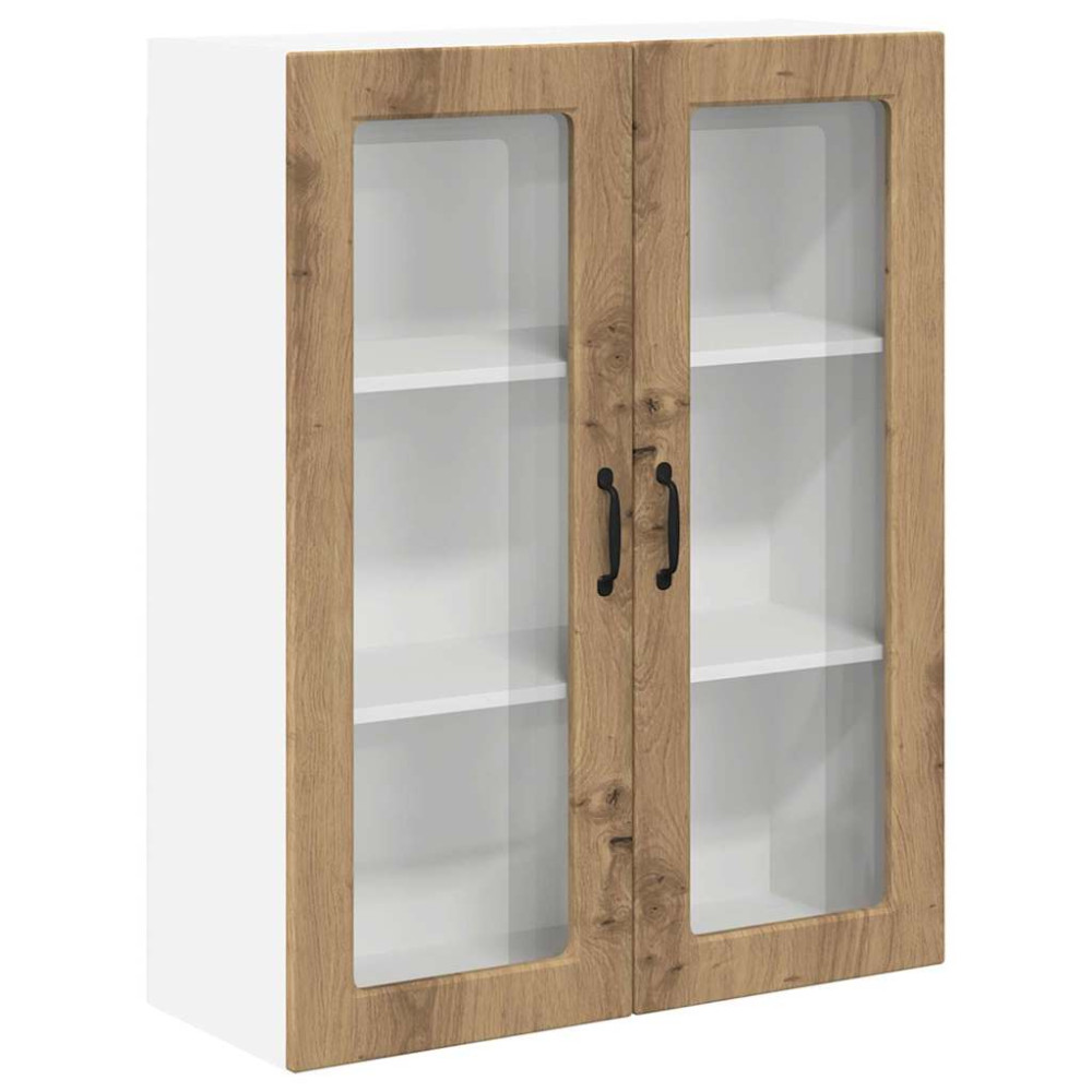 Produktbild för Väggglasförråd LUCCA Artisan-ek 80 x 31 x 100 cm