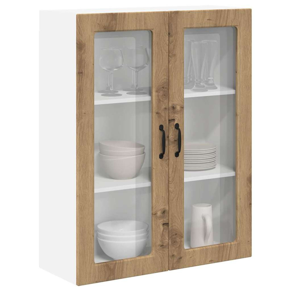 Produktbild för Väggglasförråd LUCCA Artisan-ek 80 x 31 x 100 cm