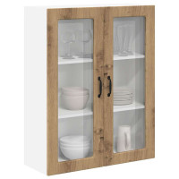 Produktbild för Väggglasförråd LUCCA Artisan-ek 80 x 31 x 100 cm