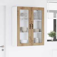 Produktbild för Väggglasförråd LUCCA Artisan-ek 80 x 31 x 100 cm