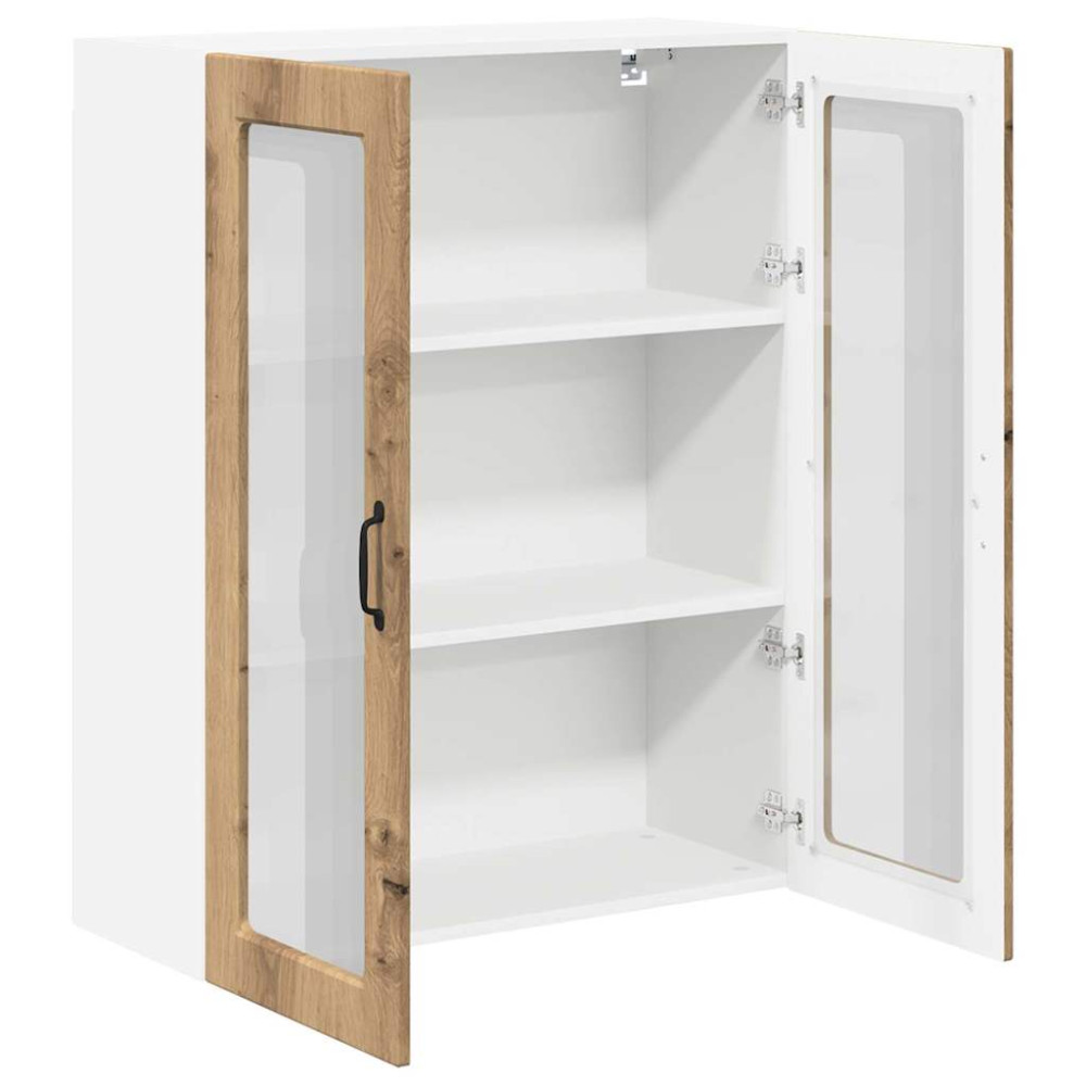 Produktbild för Väggglasförråd LUCCA Artisan-ek 80 x 31 x 100 cm