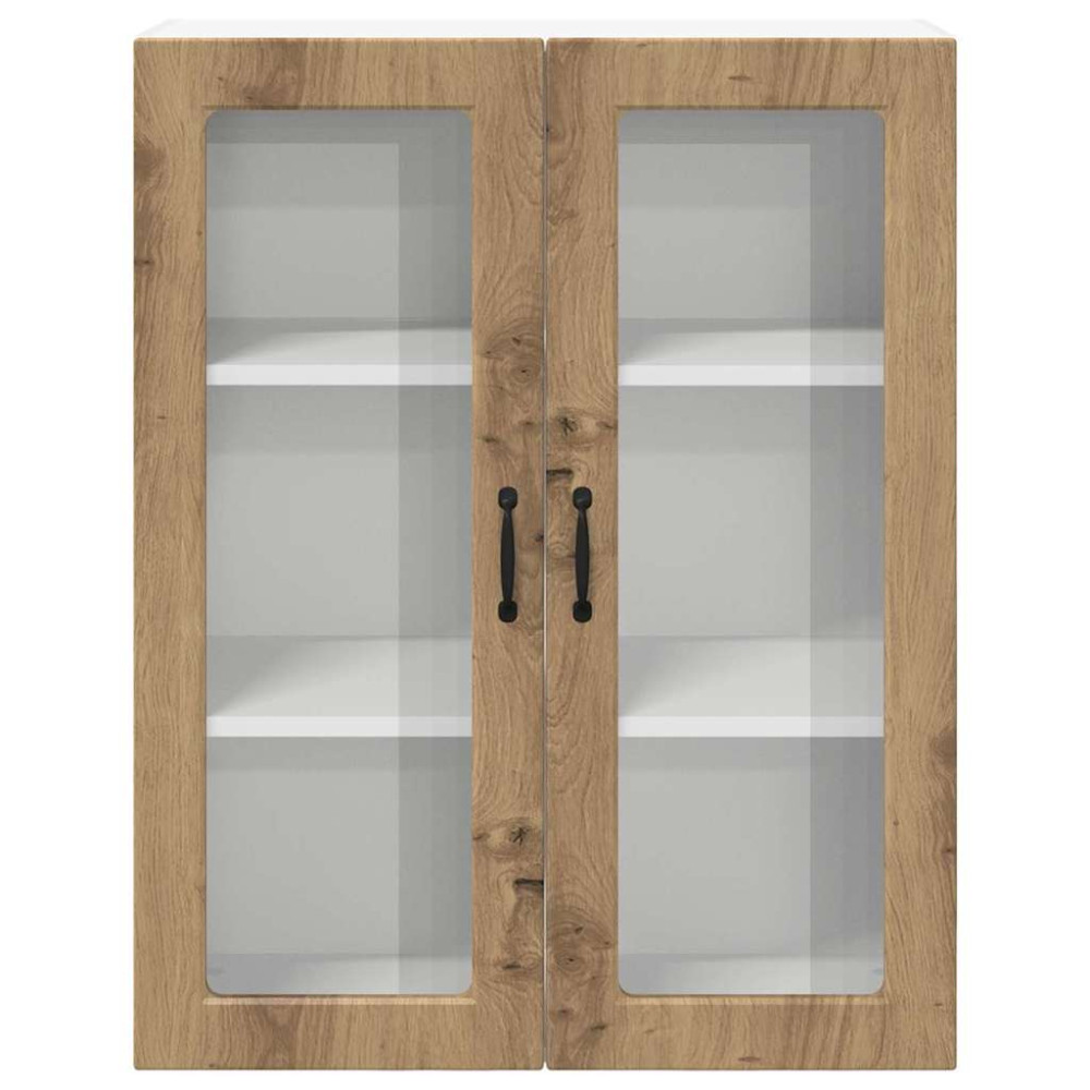 Produktbild för Väggglasförråd LUCCA Artisan-ek 80 x 31 x 100 cm