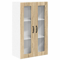 Produktbild för Väggglasförråd LUCCA Sonoma-ek 60 x 31 x 100 cm Konstruerat trä