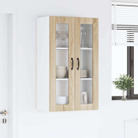 Produktbild för Väggglasförråd LUCCA Sonoma-ek 60 x 31 x 100 cm Konstruerat trä