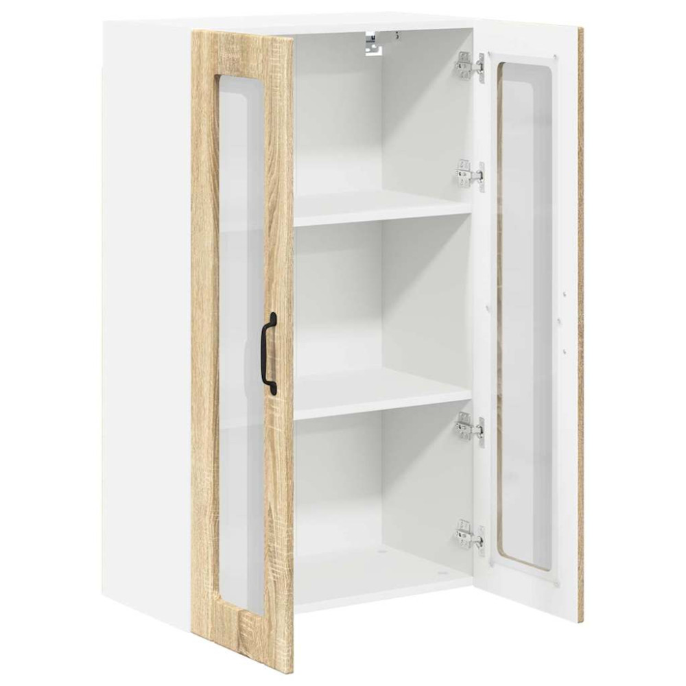 Produktbild för Väggglasförråd LUCCA Sonoma-ek 60 x 31 x 100 cm Konstruerat trä