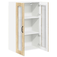 Produktbild för Väggglasförråd LUCCA Sonoma-ek 60 x 31 x 100 cm Konstruerat trä