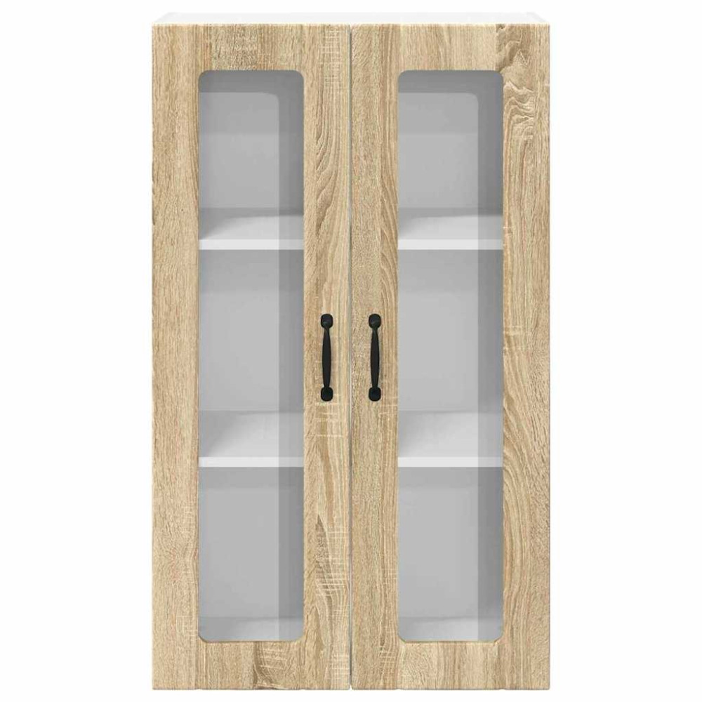 Produktbild för Väggglasförråd LUCCA Sonoma-ek 60 x 31 x 100 cm Konstruerat trä