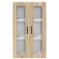 Produktbild för Väggglasförråd LUCCA Sonoma-ek 60 x 31 x 100 cm Konstruerat trä