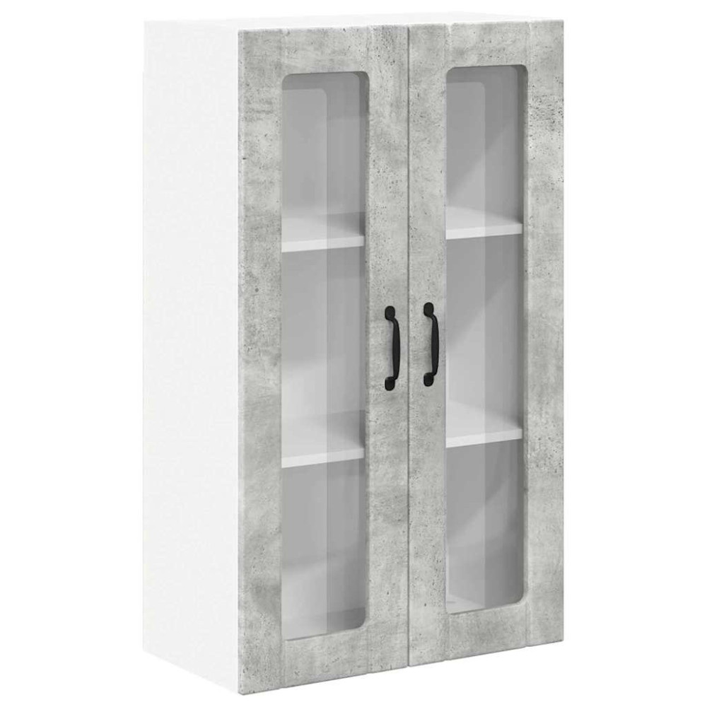 Produktbild för Väggglasförråd LUCCA Betonggrå 60 x 31 x 100 cm Konstruerat trä