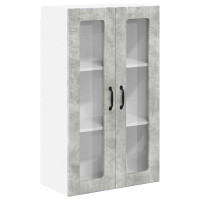 Produktbild för Väggglasförråd LUCCA Betonggrå 60 x 31 x 100 cm Konstruerat trä