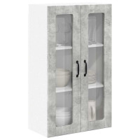 Produktbild för Väggglasförråd LUCCA Betonggrå 60 x 31 x 100 cm Konstruerat trä