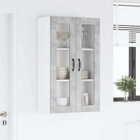 Produktbild för Väggglasförråd LUCCA Betonggrå 60 x 31 x 100 cm Konstruerat trä