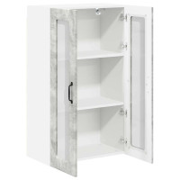 Produktbild för Väggglasförråd LUCCA Betonggrå 60 x 31 x 100 cm Konstruerat trä