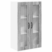 Produktbild för Väggglasförråd LUCCA Grå sonoma-ek 60 x 31 x 100 cm