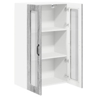 Produktbild för Väggglasförråd LUCCA Grå sonoma-ek 60 x 31 x 100 cm