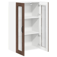 Produktbild för Väggglasförråd LUCCA Brun ek 60 x 31 x 100 cm Konstruerat trä