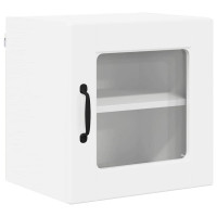 Produktbild för Väggglasförråd PORTO 2 pcs Högblanka vita 40 x 31 x 40 cm