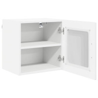 Produktbild för Väggglasförråd PORTO 2 pcs Högblanka vita 40 x 31 x 40 cm