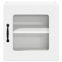 Produktbild för Väggglasförråd PORTO 2 pcs Högblanka vita 40 x 31 x 40 cm
