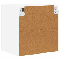 Produktbild för Väggglasförråd PORTO 2 pcs Högblanka vita 40 x 31 x 40 cm
