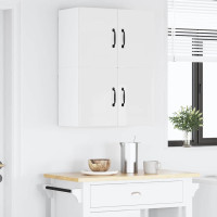 Produktbild för Väggskåp PORTO 2 pcs Högblanka vita 60 x 31 x 40 cm