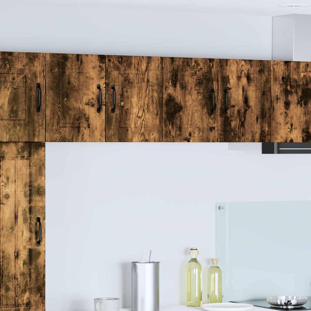 Produktbild för Väggskåp PORTO 2 pcs Rökt ek 60 x 31 x 40 cm Konstruerat trä