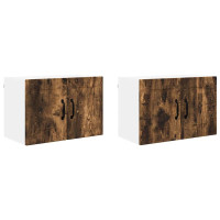 Produktbild för Väggskåp PORTO 2 pcs Rökt ek 60 x 31 x 40 cm Konstruerat trä