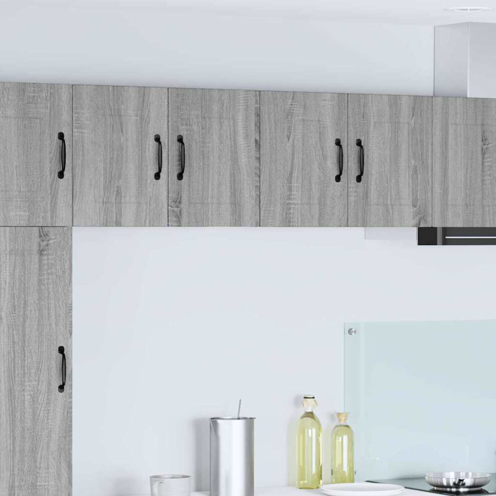 Produktbild för Väggskåp PORTO 2 pcs Grå Sonoma 60 x 31 x 40 cm Konstruerat trä