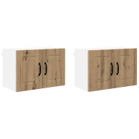 Produktbild för Väggskåp PORTO 2 pcs Artisan Ek 60 x 31 x 40 cm Konstruerat trä