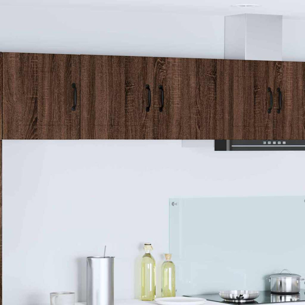 Produktbild för Väggskåp PORTO Brun Ek 80 x 31 x 40 cm Konstruerat trä