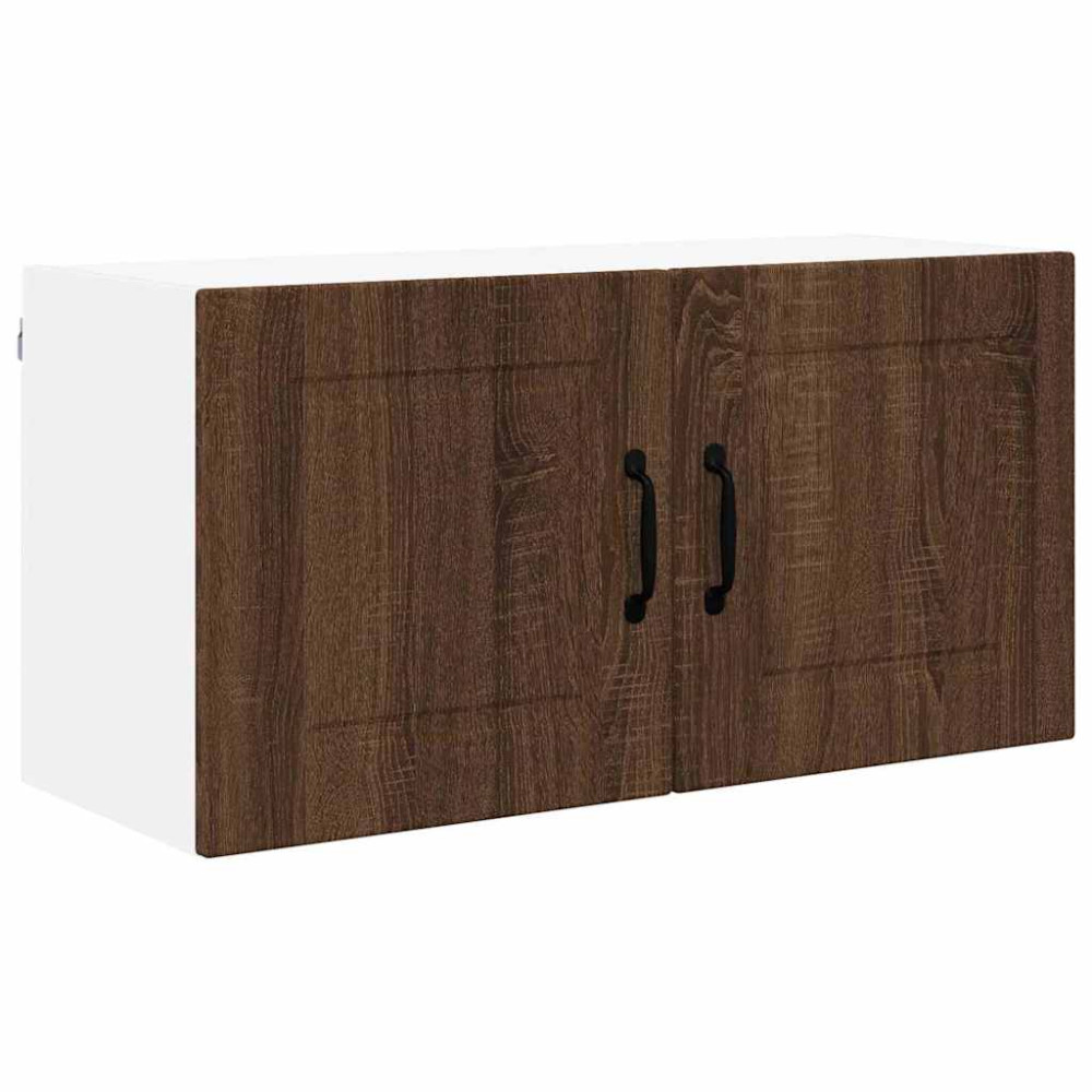 Produktbild för Väggskåp PORTO Brun Ek 80 x 31 x 40 cm Konstruerat trä