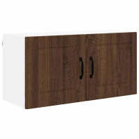 Produktbild för Väggskåp PORTO Brun Ek 80 x 31 x 40 cm Konstruerat trä