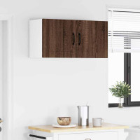 Produktbild för Väggskåp PORTO Brun Ek 80 x 31 x 40 cm Konstruerat trä